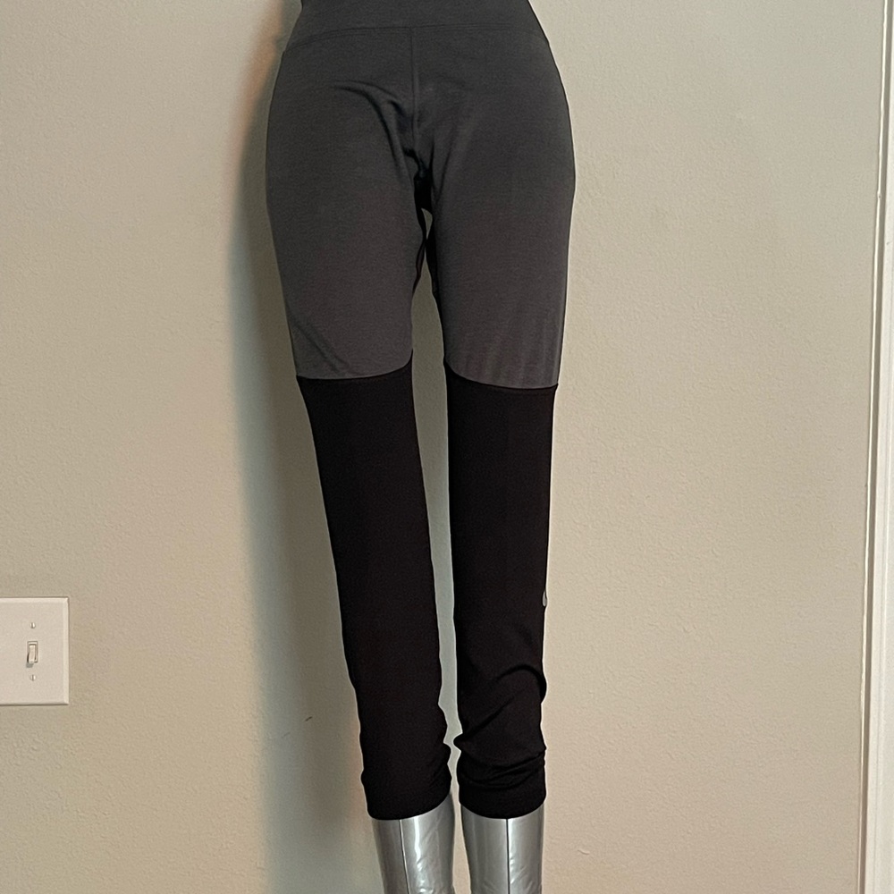 Nike Black and Gray Fleece lined Dri Fit Leggings